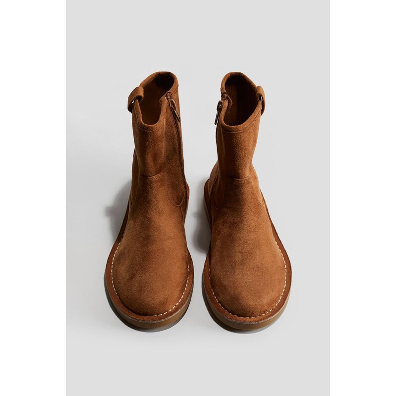 H&M - Kotníkové boty - Hnědá
