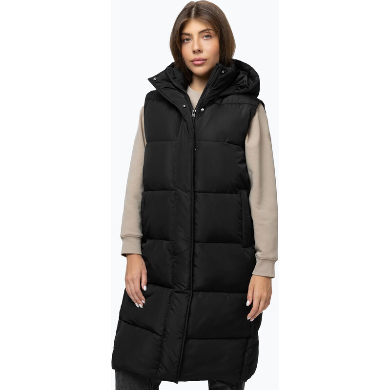 Dámská vesta Pitbull Ashley Padded Hooded Long black