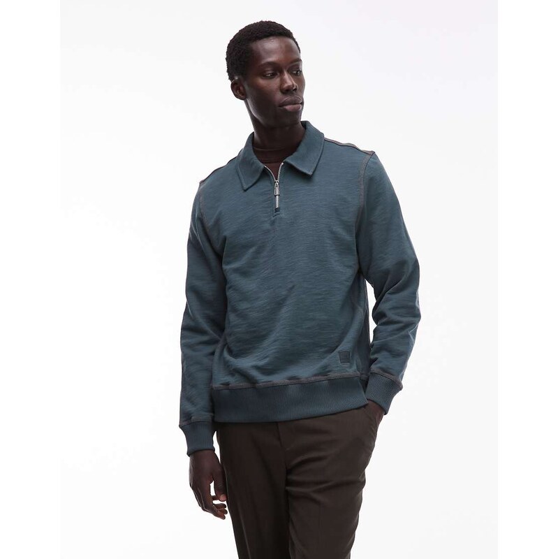 PS Paul Smith Paul Smith half zip sweatshirt in blue
