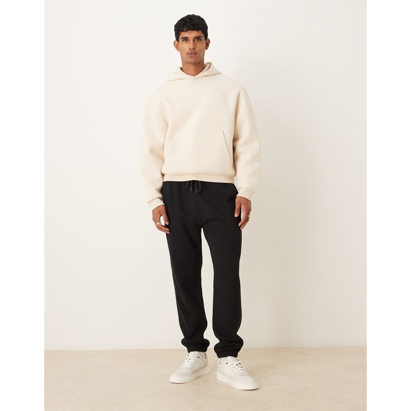 Abercrombie & Fitch essential joggers in black-Red 108958550