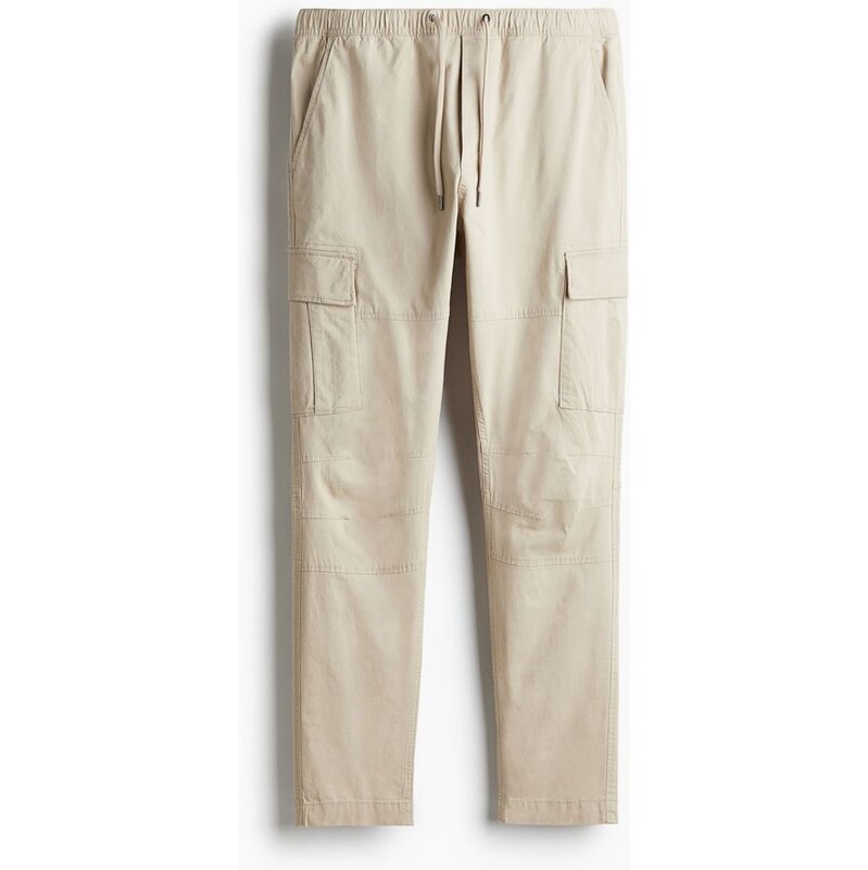 H&M - Kalhoty cargo Slim Fit - Light Beige