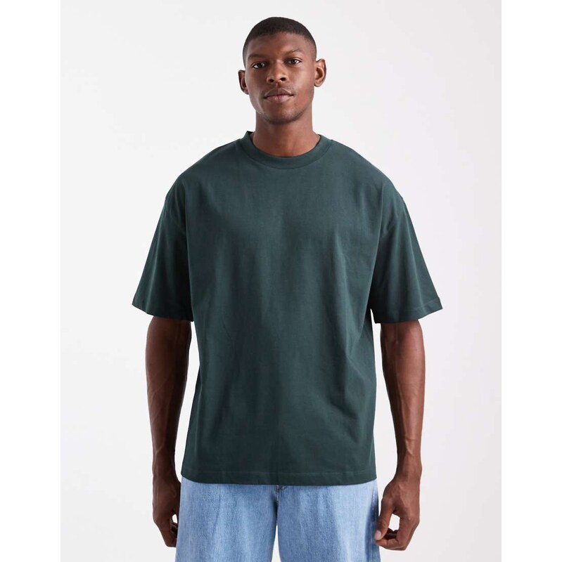 ASOS DESIGN Essentials oversized t-shirt in dark green