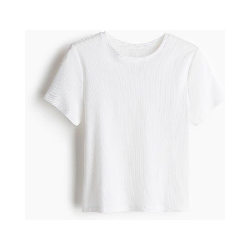 H&M - Přiléhavé tričko - Bílá