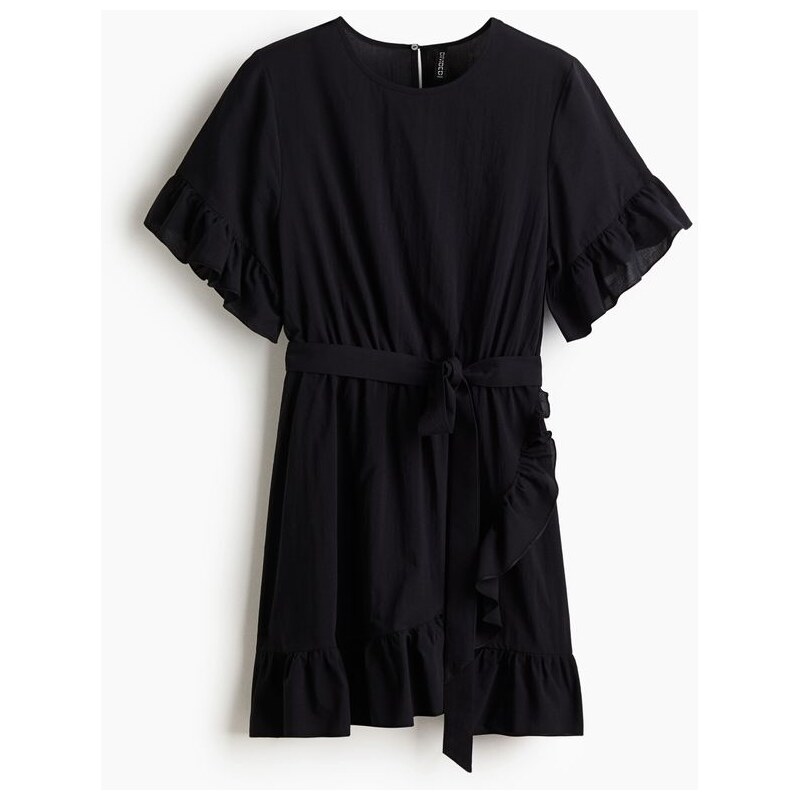 H&M - Šaty lemované volánky - Černá