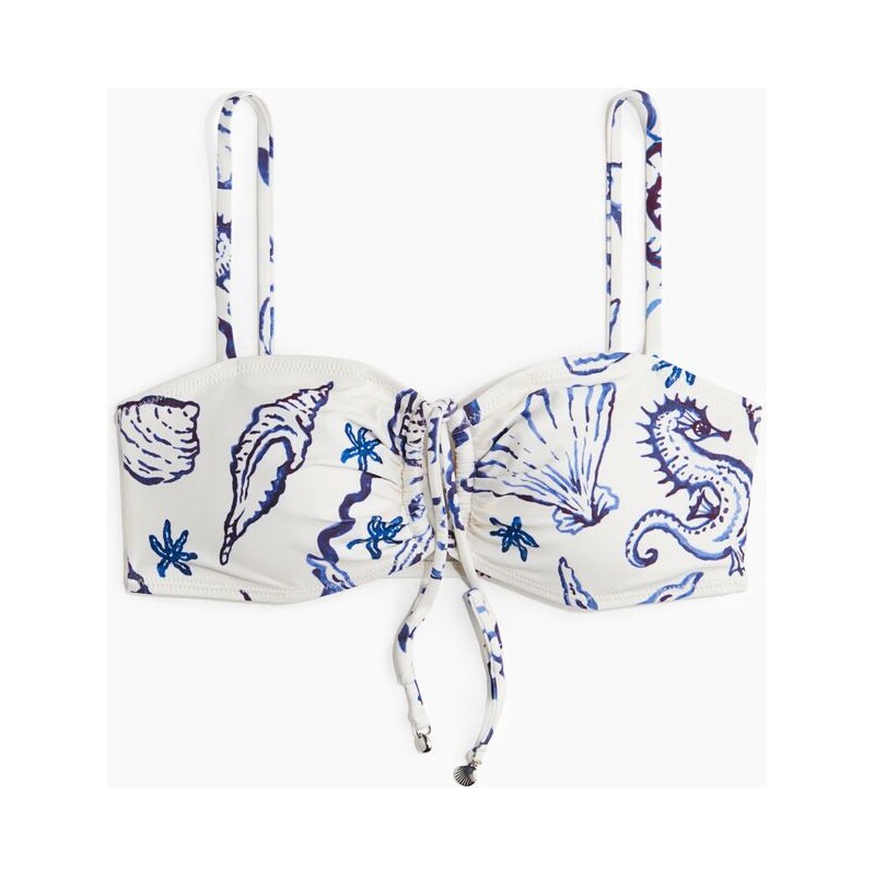 H&M - Vyztužená bikinová podprsenka - White/Seashells