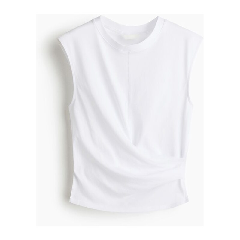 H&M - Řasený top - Bílá