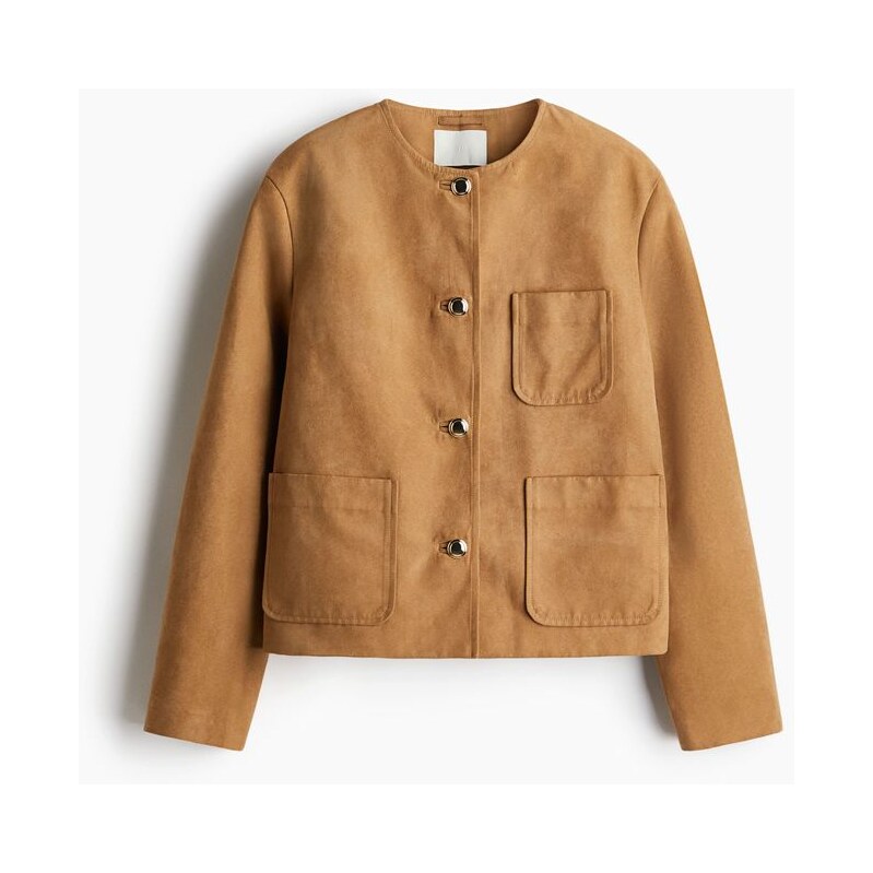 H&M - Bunda bez límce - Tmavě Béžová