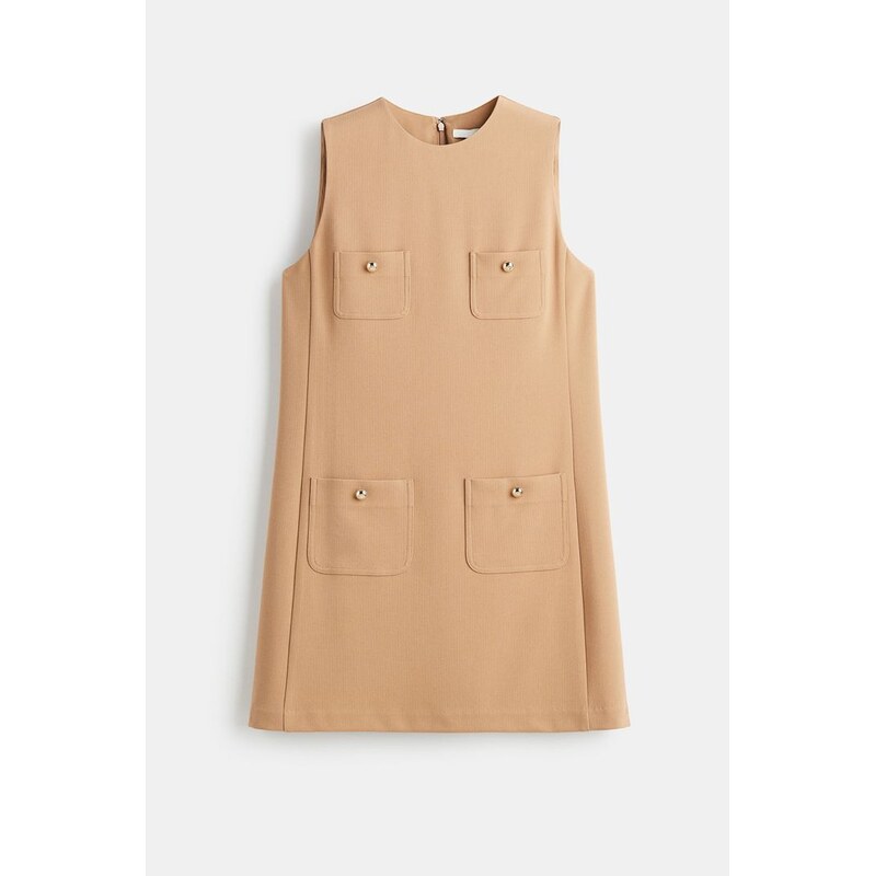 H&M - Šaty shift dresss kapsami - Béžová