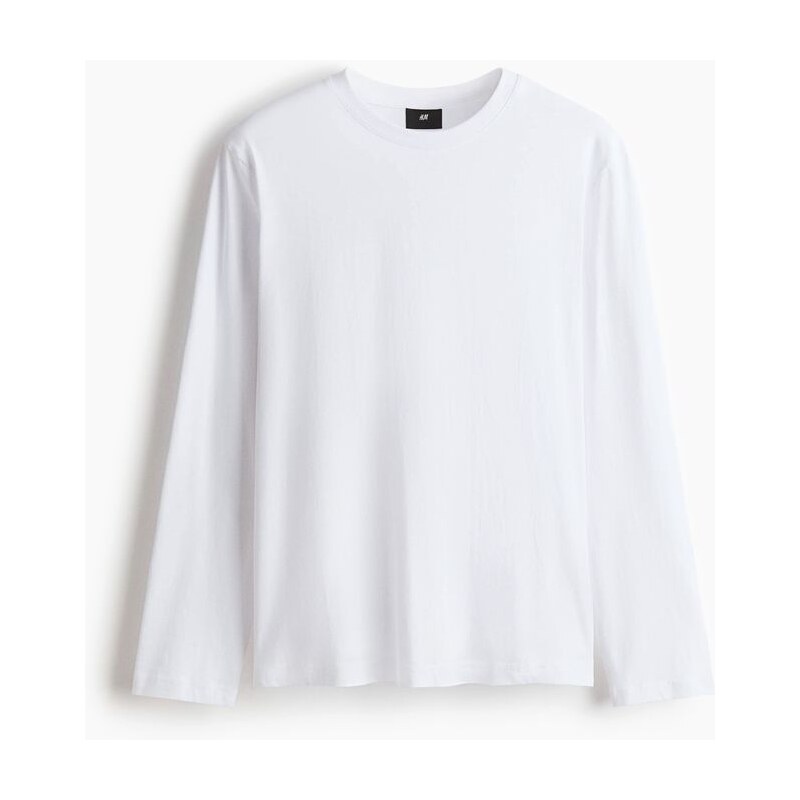 H&M - Žerzejové triko Regular Fit - Bílá