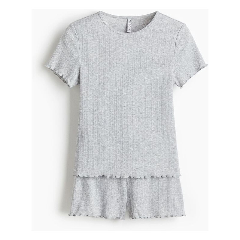 H&M - Pyžamos ažurou - Světle Šedý Melír