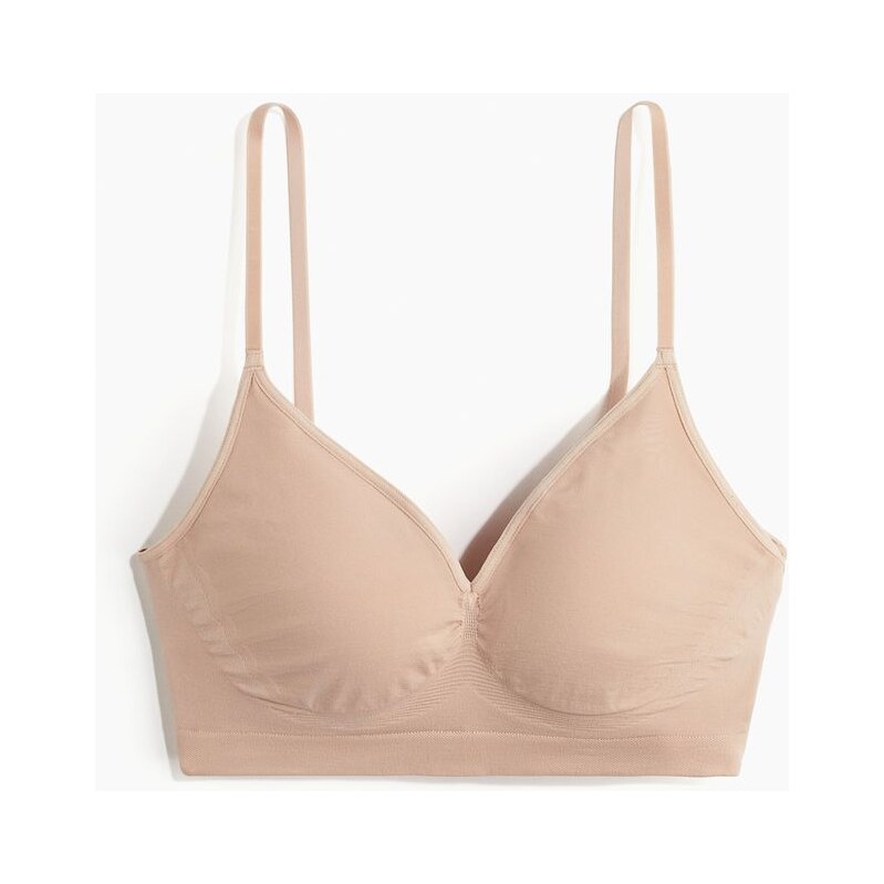 H&M - Bezešvá měkká podprsenka - Béžová