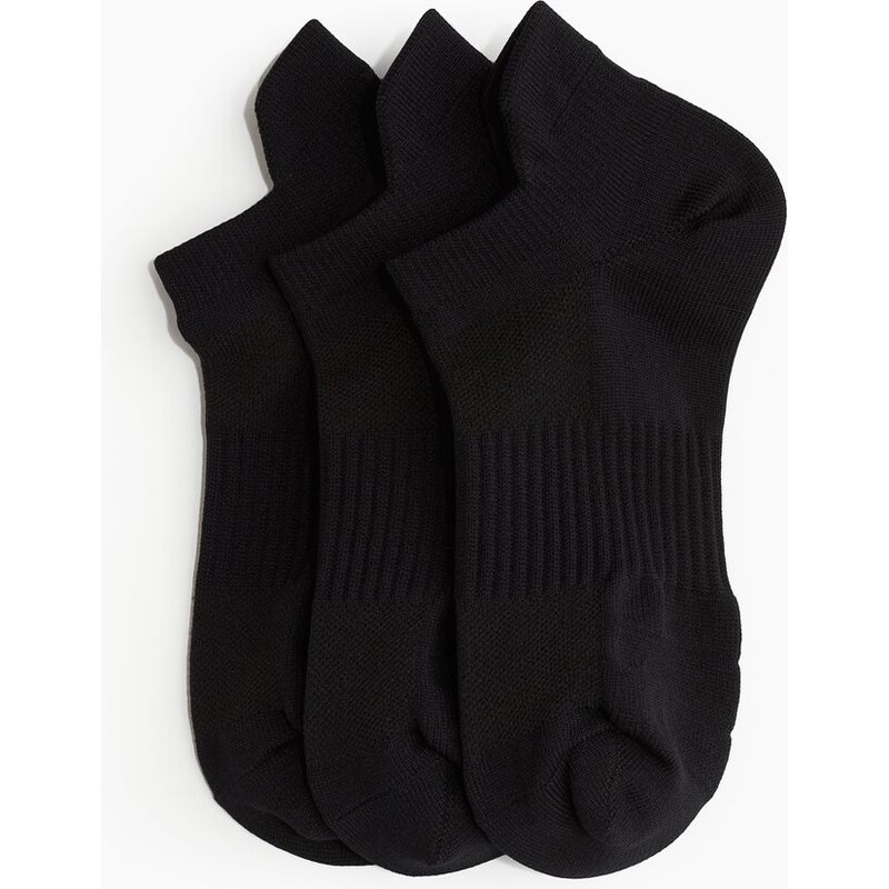 H&M - Sportovní ponožky DryMove 3 páry - Černá