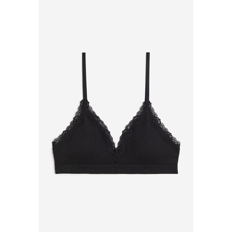 H&M - Bezešvá měkká podprsenka - černá 108140988