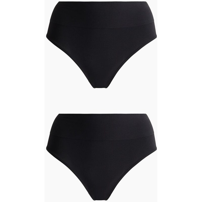 H&M - Bezešvé kalhotky 2 kusy - Černá