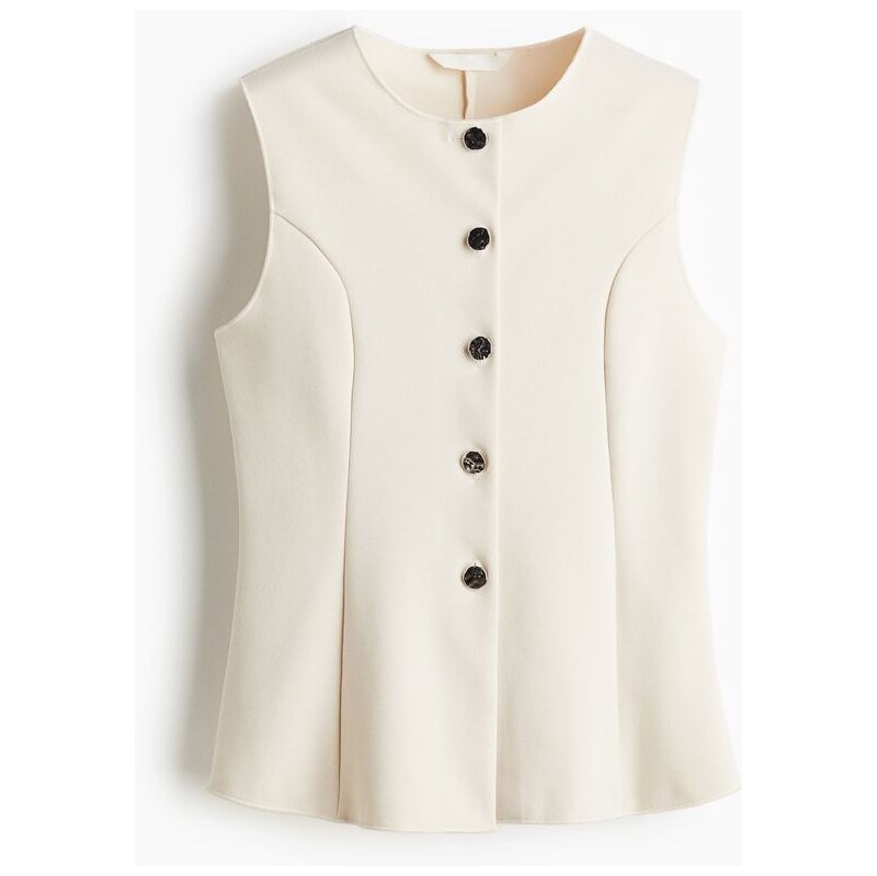 H&M - Vestas interlockem - Krémová