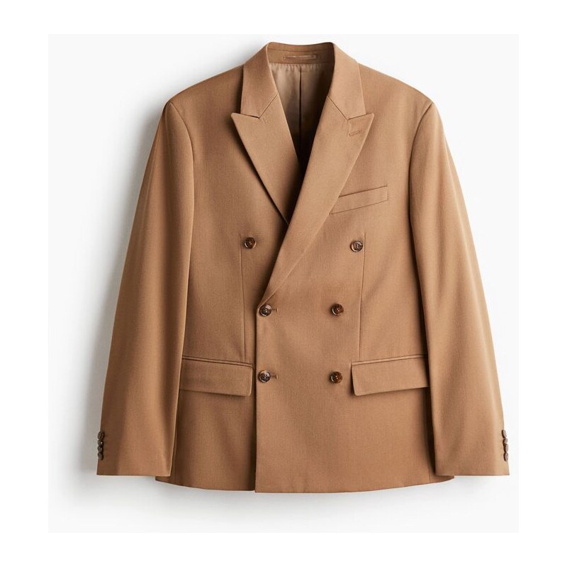 H&M - Dvouřadové sako Relaxed Fit - Béžová