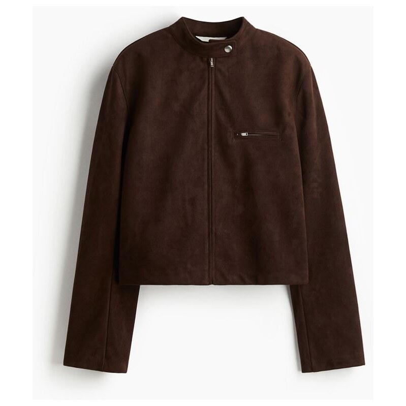H&M - Bunda - Tmavě Hnědá