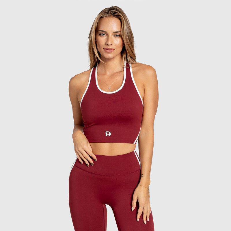 Dámská sportovní podprsenka Iron Aesthetics Define, bordová 108964443