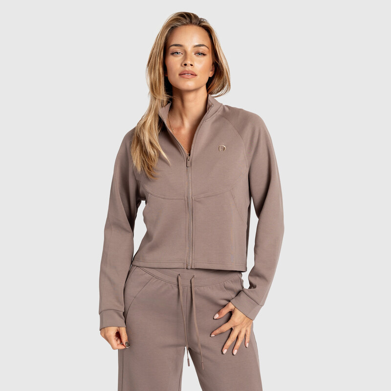 Dámská mikina na zips Iron Aesthetics Enigma, hnědá 108964448