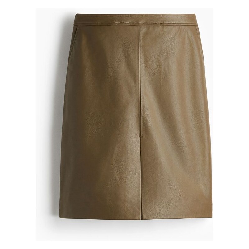 H&M - Pouzdrová sukně - Khaki Zelená