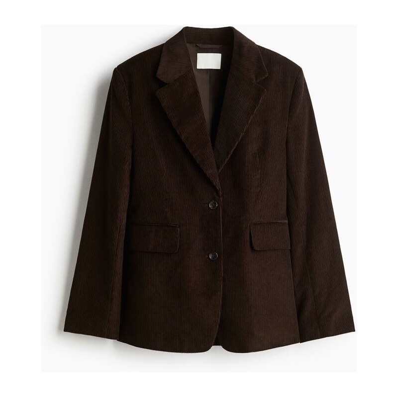 H&M - Manšestrové sako - hnědá 108429217