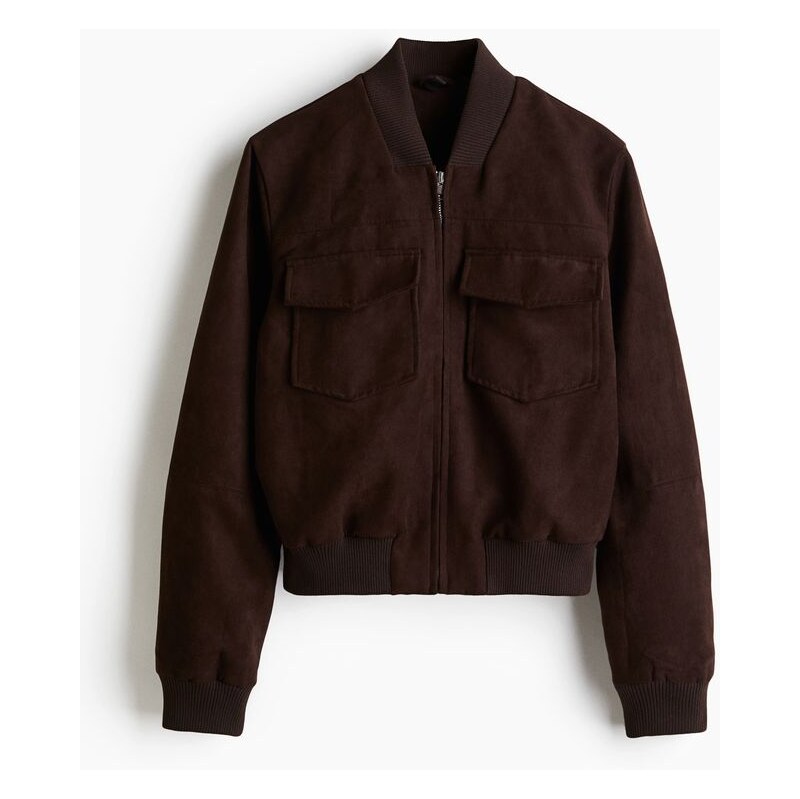 H&M - Bunda bomber - hnědá 108429218