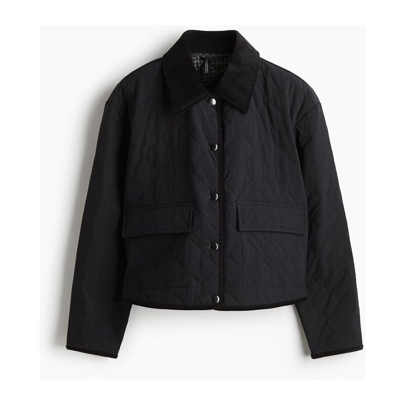 H&M - Prošívaná bunda - Černá