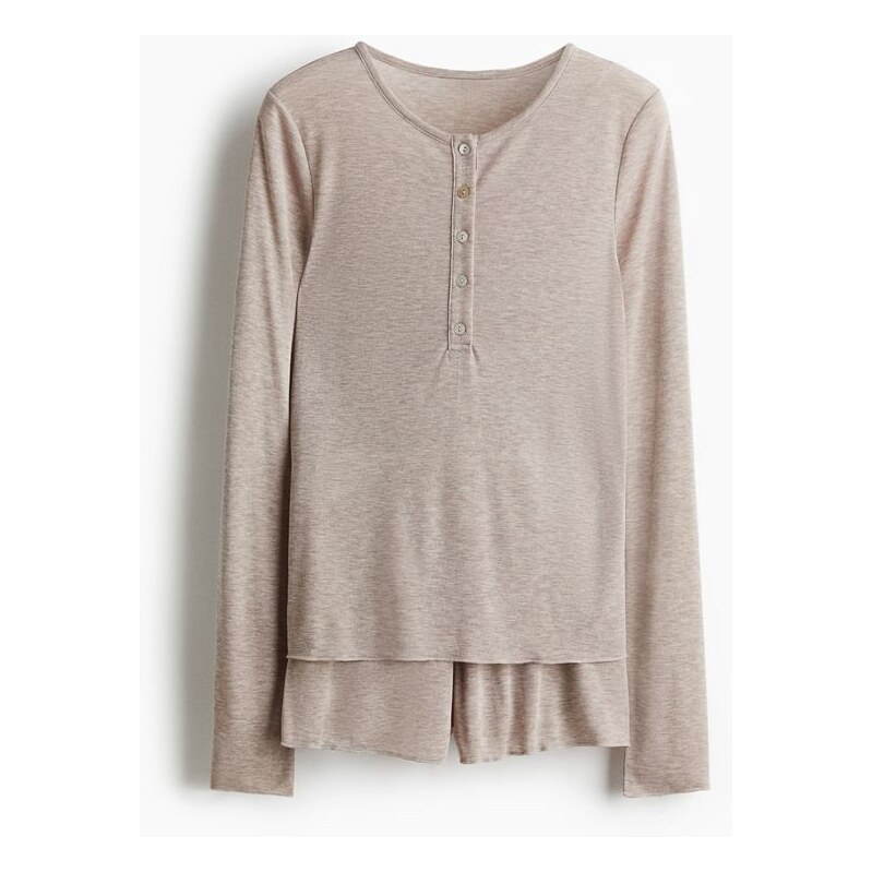 H&M - Pyžamo - Béžový Melír