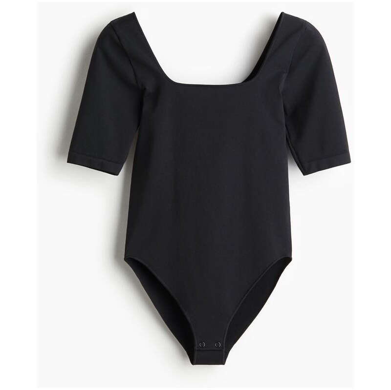 H&M - Bezešvé body light shape - Černá