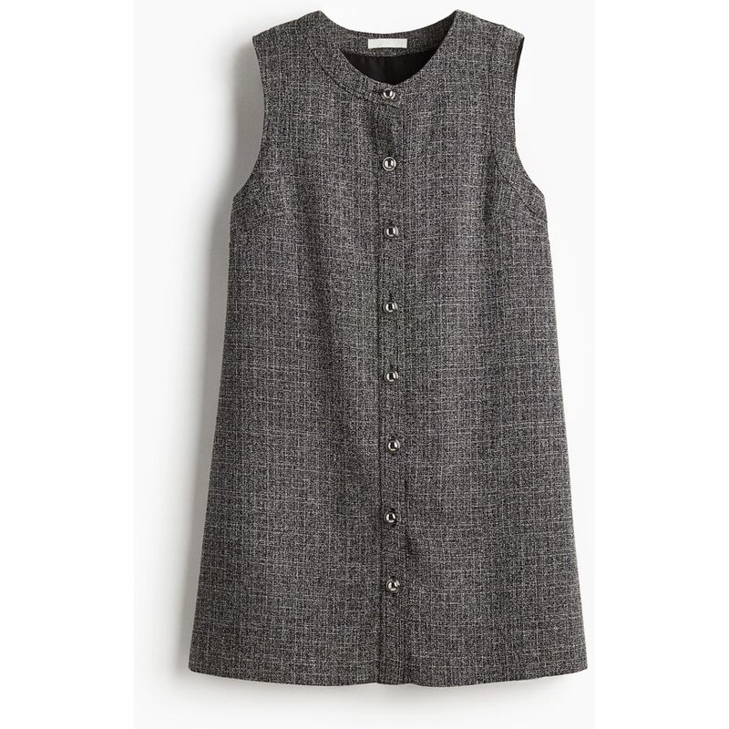 H&M - Šaty shift dress - Černý Melír