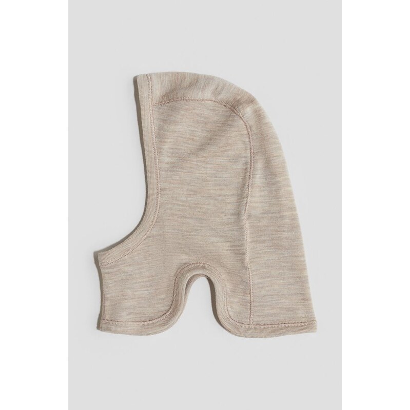 H&M - Kukla z jemně pletené vlny merino - Béžový Melír