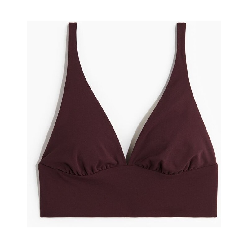 H&M - Měkká bezešvá podprsenka - Vínová