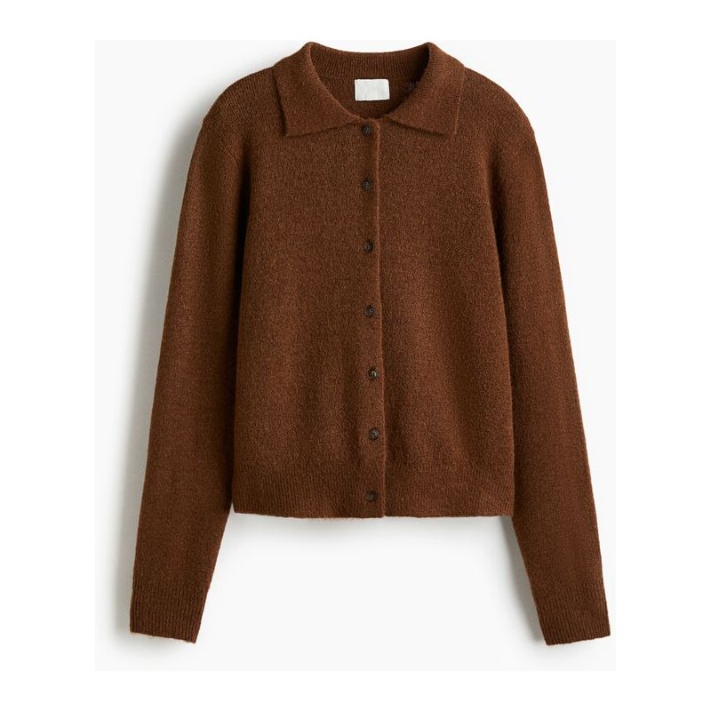 H&M - Propínací svetrs límcem - béžová 108301555