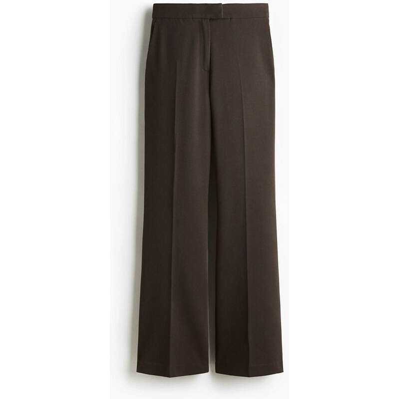 H&M - Kalhoty Bootcut - Tmavě Hnědá