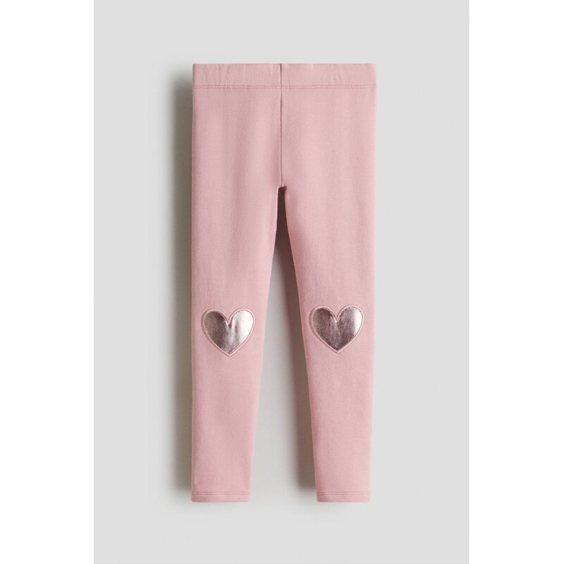 H&M - Legíny - Růžová/Srdíčka