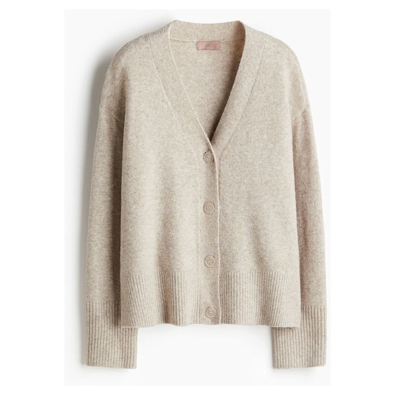 H&M - Propínací svetr - béžová 108301772