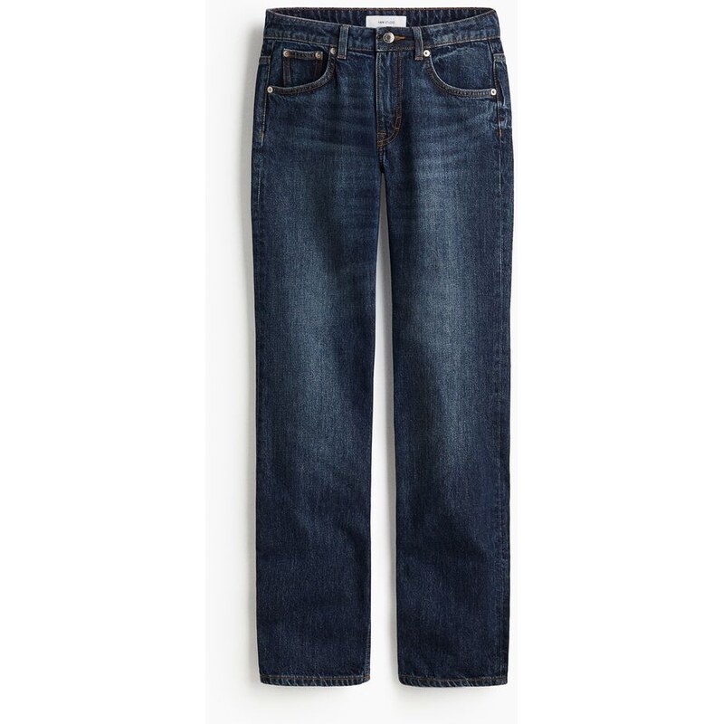 H&M - Džíny Straight Leg - Denim Blue