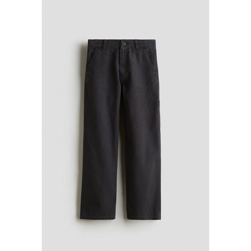 H&M - Kalhoty carpenter Relaxed Fit - Sepraná Černá