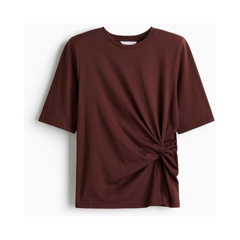 H&M - Tričko se stočeným detailem - červená 108407939