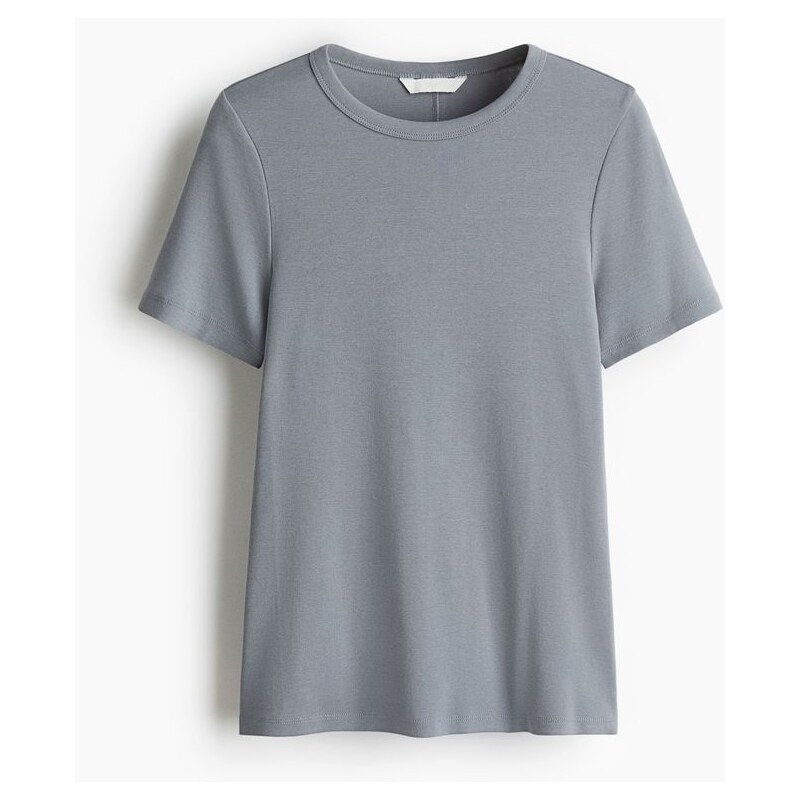 H&M - Přiléhavé tričko - Šedá