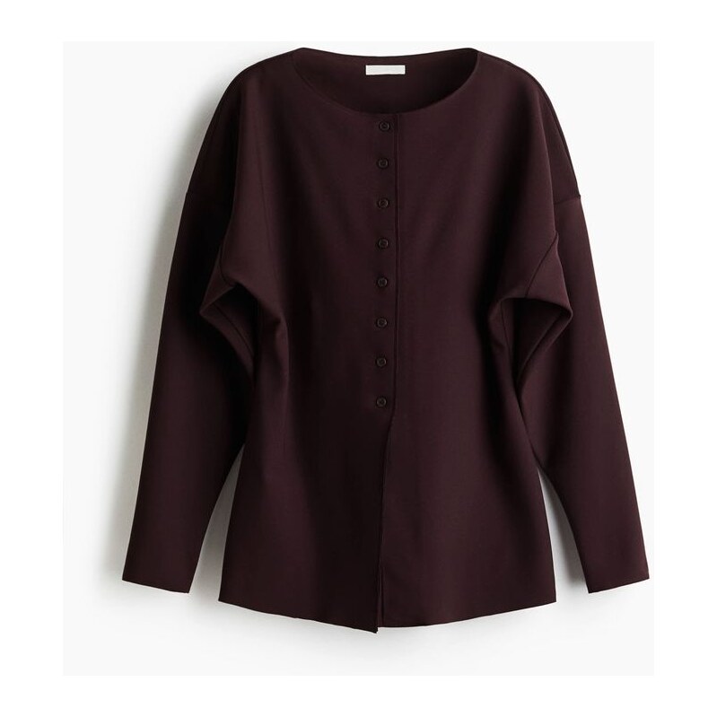 H&M - Kardigans projmutým pasem - Vínová