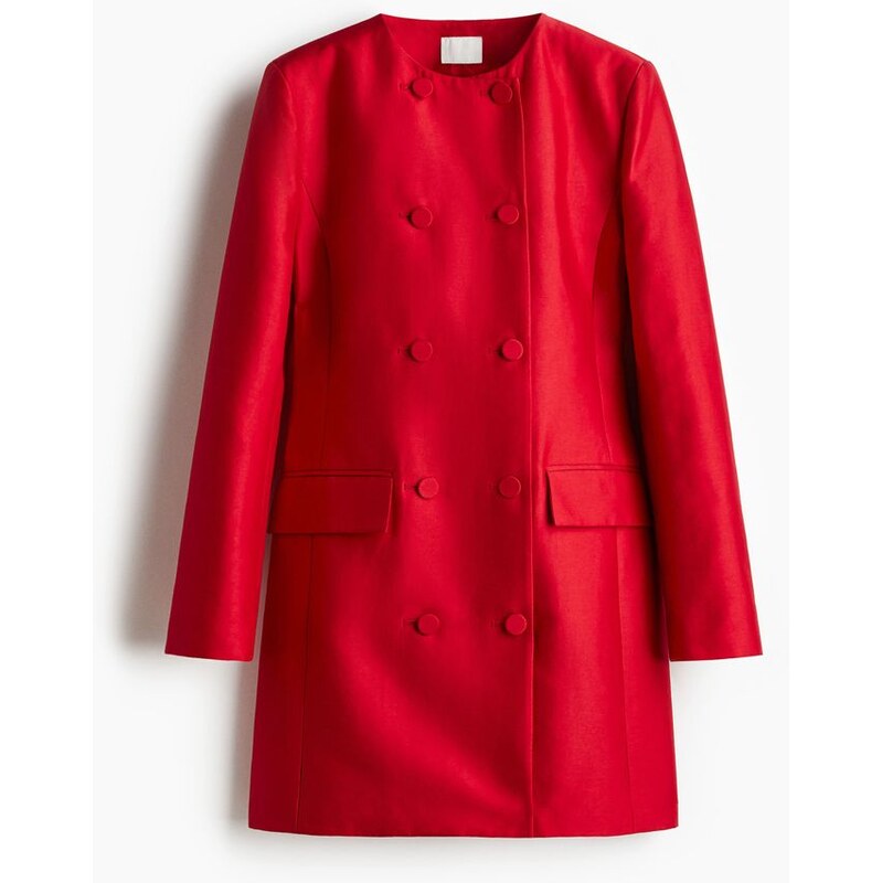 H&M - Dvouřadové šaty sako - Červená
