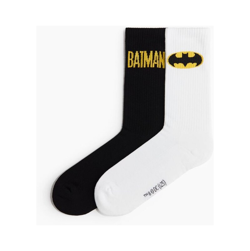 H&M - Ponožky 2 páry - Černá/Batman
