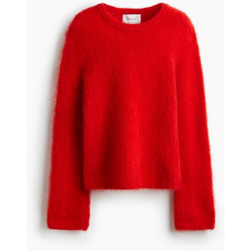 H&M - Svetr z mohérové směsi - Jasně Červená