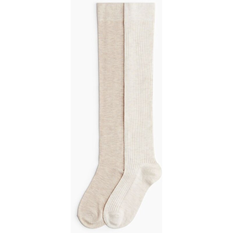 H&M - Balení: 2 páry podkolenek - bílá 108408076