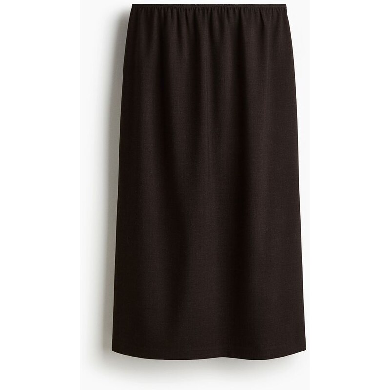 H&M - Sukně midi - Tmavě Hnědá