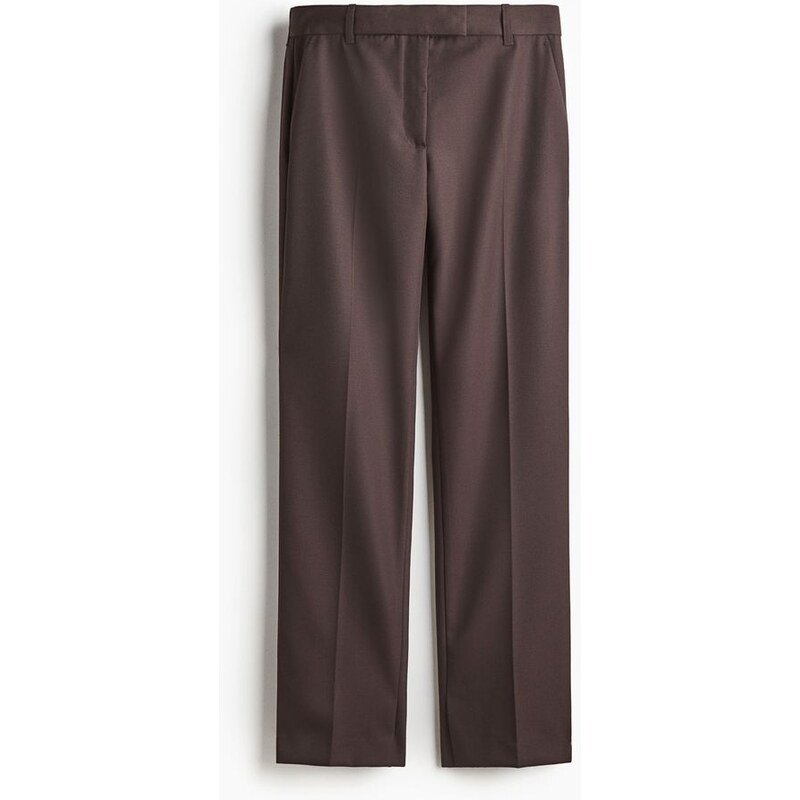H&M - Kalhoty z vlněné směsi - hnědá 108429452
