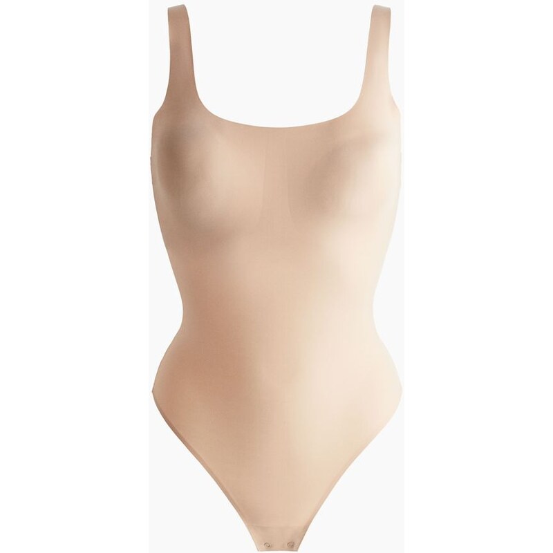 H&M - Bezešvé body Light Shape - Béžová