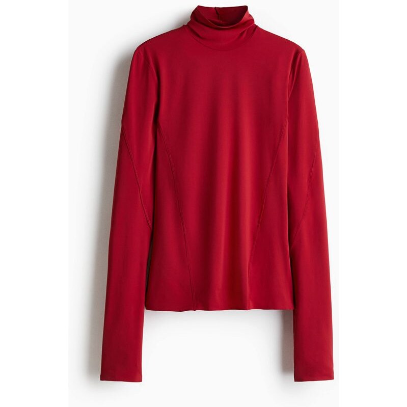 H&M - Tops vysokým límcem - červená 108493143