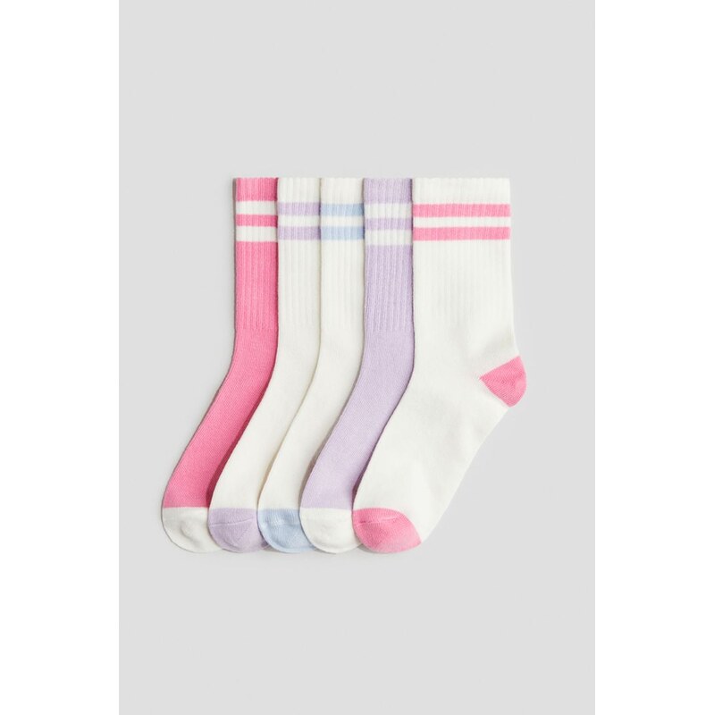 H&M - Ponožky 5 párů - fialová 108509983